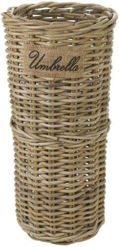 EliteKoopers 1Pcs Rattan Wicker Umbrella Stand Holder Storage Walking Stick Golf Bin Handmade Stand