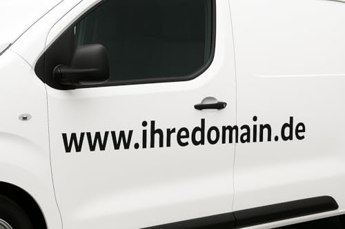 Domain Aufkleber selbst gestalten - Selbstklebend - Werbung für deine Homepage, Klebebuchstaben für Deine Onlinepräsenz, Webseite, Onlineshop - Montagefertig