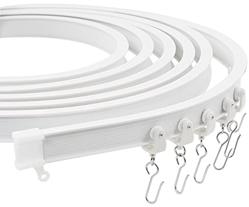 Trimold Premium 3 m Deckenvorhangschienensystem, flexibles und langlebiges Design für müheloses Gleiten, ideal für Duschfenster, Wohnmobil-Raumteiler, Privatsphäre und Heimdekoration