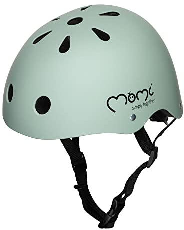MoMi Mimi Kinderhelm verstellbar, Kopfumfang 47 – 58 cm (1-4 Jahre), stoß- und schlagfester Fahrradhelm für Kinder, 11 Lüftungsöffnungen, Schaumstoffpolsterung, Einstellbarer Kinnriemen