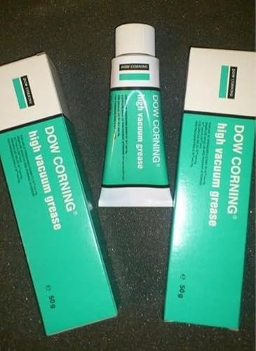 Molykote Grasa de silicona de alto vacío, 50 g, para sellos y lubricación de equipos químicos, válvulas, cojinetes, juntas de goma