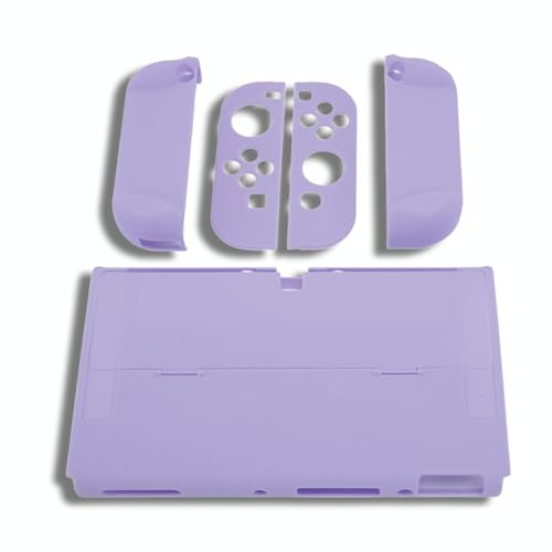Schutzhülle für Switch-Gehäuse, Trennbare Schutzhülle für Handheld-Controller, Hartschale mit Ergonomischem Design, Maßgeschneiderte Andockbare Schutzhülle für Switch (Lila)