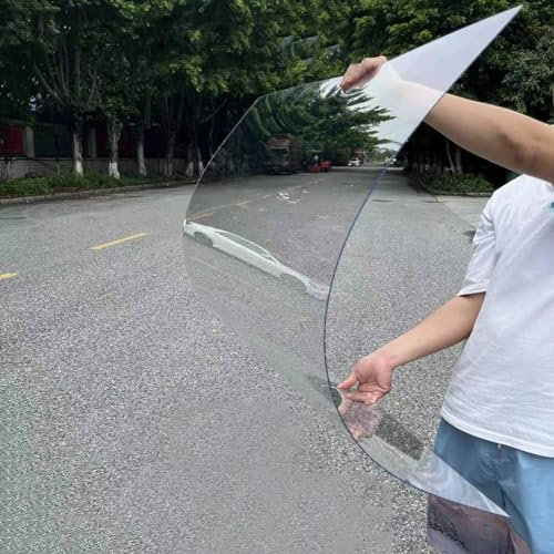 Lastra in Policarbonato UV Diverse Dimensioni,Fogli in Acrilico Trasparente,Pannello per Coperture,Flessibile Infrangibile Serra Tetti Pensilina Tettoia Pannelli Sostitutivi (0.6x3m)