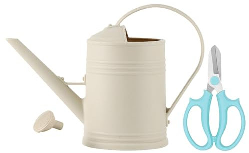 Milageto Annaffiatoio da 2 Litri Attrezzo da Giardinaggio Ugello Rimovibile Moderno annaffiatoio a Bocca Larga Facile da Usare per Piante da Interno Bonsai, Beige