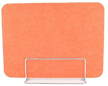 Acoustic Privacy Panel for Office Desk Lightweight Polyester Screen with Soundproofing Technology Freestanding Divider for Cubicle Classroom Orange (60 * 30cm)