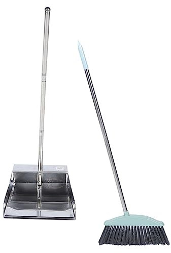 Healeved Garbage Shovel Broom Home Office Cleaning Tools Standing Dust Pan Broom Kit
