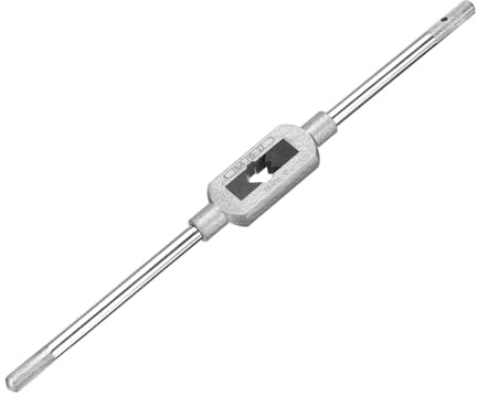 sourcing map Adjustable Tap Wrench Handle for Metric M9-M27 W7/16-1 Tap | Thread Tap Holder Reamer Hand Tapping Tool,for Machinist Repair, Medium Carbon Steel Handle,with Nickel Plated