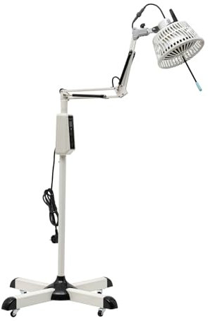 Infrarotlampe 300W Rotlichtlampe Wärmelampe Touchscreen Steuerung Einstellbarer Winkel und Höhe mit ständer und Universalrädern