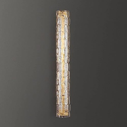 Applique da Parete in Ottone Moderno, Cristallo, lineare, Barra Luminosa per lavabo da Bagno, dimmerabile, LED, Striscia Lunga in Vetro Dorato, Lampada da Comodino, luci per Esposizione nell