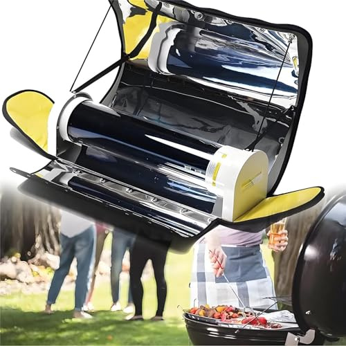PioMue Cuisinière Solaire Portable, Four Solaire, cuisinière Solaire pour Cuisiner en extérieur avec Une Grande capacité de 4,5 L. Préparez des Repas en 20 Minutes pour Le Camping, Les Voyages etc.
