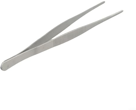 Eawfgtuw For Stainless Steel BBQ Tongs Set with Anti-Buffet Serving and Cooking Tweezers for Kitchen, Barbecue, Grill, Restaurant Use, 12.5cm(18cm)