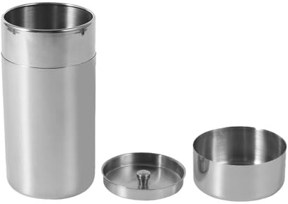 Odorkle Teburk i Rostfritt Stål, Te, Kaffe, Socker, Förvaringsbehållare med Lufttäta Dubbla Lock, Utomhus, Livräddande, Fiske, Camping, för Matförvaring, Present, Resor (L)