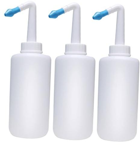 MUELODSIC 3Pcs Nasal Irrigation Bottle Nose Cleaner for Household Nasal Wash Daily Care Removes Dust Mucus Irrigation Tool for Respiratory Health