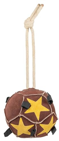 VOSS.farming Pferdespielzeug Möhrenball Ø 26cm aus Leder mit Kokosfüllung für 12 Möhren