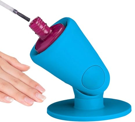 Soporte para esmalte de uñas - Herramienta de manicura | Soporte para botella de esmalte de uñas portátil con soport de silicona antiderrames para salón, hogar, bricolaje, diseño de arte de uña, ani