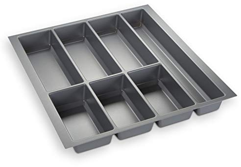 Orga-Box® IV UNIVERSAL Besteckeinsatz Besteckkasten silbergrau für 50er Schublade (473,5 x 426 mm)