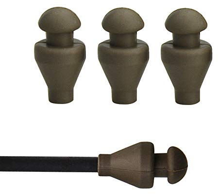 SHARROW 24pcs Rubber Arrowhead Safety Arrow Tips 6mm Broadheads for Archery Hunting Game Practice (ArmyGreen)
