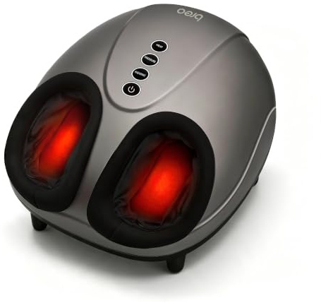 Breo Foot Massager with Heat, Deep Tissue Kneading, Shiatsu Massage Machine for Relax, Relieve Foot Pain, Plantar Fasciitis, Fits Feet Up to Men Size 14, Mother's Day Gift