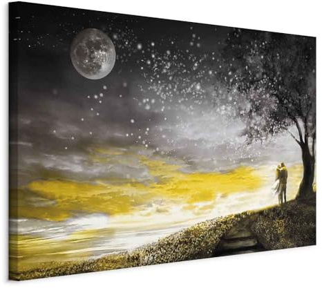 murando - Leinwandbild romantisch Paar 120x80, 120x80 cm, 1-teilig, modern | Hochwertige Leinwand, sofort aufhängbar, ideal fürs Wohn- oder Schlafzimmer, wasserfest und lichtecht, langlebig, stilvoll