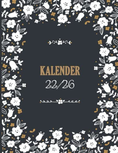 Kalender 2022-2026: 5 Jahres Taschenkalender für Notieren | 1 Monat auf 2 Seiten | Terminplaner für 60 Monate mit Hochglanz Softcover