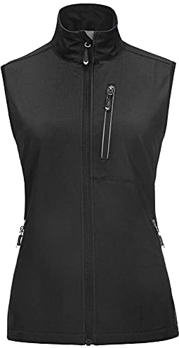 33,000ft Damen Leichte Laufweste Outdoor Softshell Weste Frau Ärmellose Jacke Winddichte Wasserdichte Atmungsaktive Vest Gilet für Laufen Golf Wandern