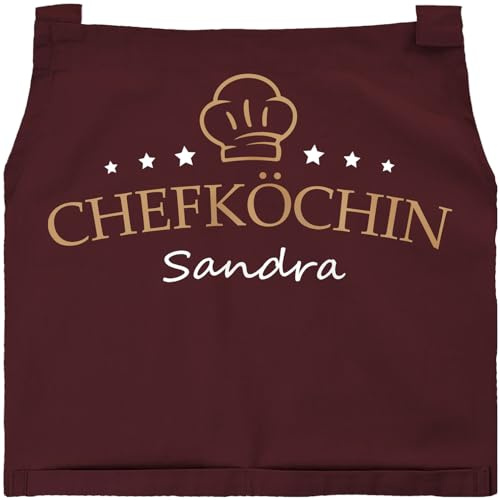 SpecialMe® Kochschürze Küchenschürze Damen Meisterköchin personalisierte Schürze für Frauen mit Namen Baumwolle