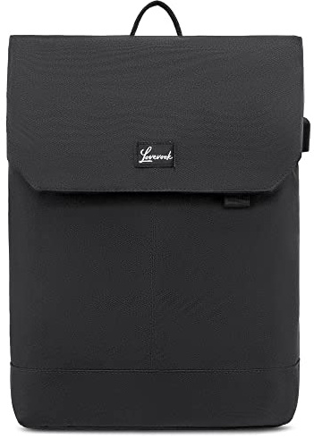 LOVEVOOK Rucksack Damen Klein, 14 Zoll Laptop Rucksack mit USB Ladeanschluss & Laptopfach, Kleiner Wasserdicht Daypack Elegant Mini für Reise, Büro, Alltag, Schule (Schwarz)