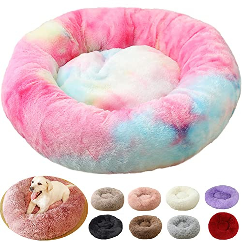 Hundekissen, Anti-Stress, Hundekissen, XXL, Hundebett, mittelgroß, Hundebett und Katze, XXL, für große Hunde, Puppy Love Orthopädisches Bett (50 cm, Rainbow)