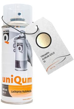 uniQum Autolack Spraydose für TRIUMPH AURUM GOLD GI Autolack Reparatur 400 ml