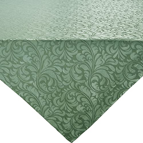 Erwin Müller Tischwäsche, Mitteldecke, Tischdecke Uni, Serie Hamm Salbei Größe 130x130 cm - mit hochwertigem Kuvertsaum und Fleckschutz ausgerüstet