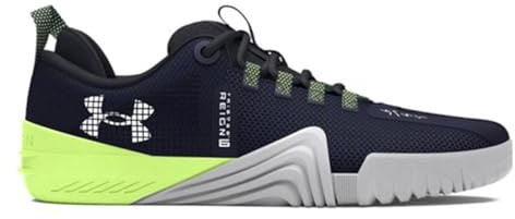 Under Armour TriBase Reign 6 pour homme, Bleu marine/vert morph/blanc, 47.5 EU