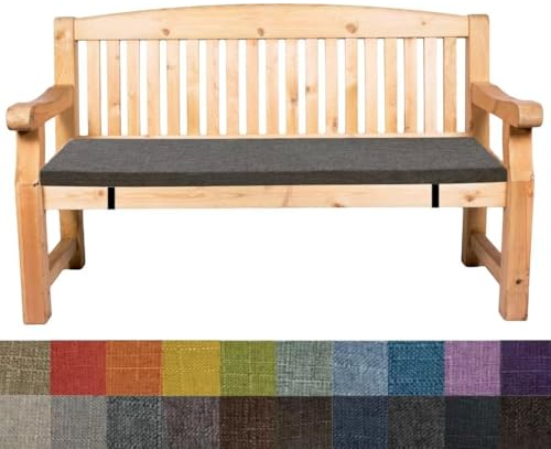3CM Dicke Sitzauflage Sitzkissen Bank, Bankauflage Bankkissen, Waschbare Stuhlkissen Bankpolster, Gartenbank Auflage Outdoor, Sitzkissen Groß für Stuhl Boden Bürostuhl,Dunkelgrau, 150x45x3cm