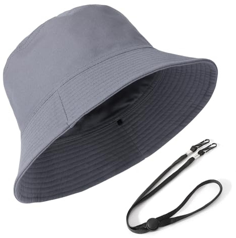 TAGVO XXL Fischerhut für Damen Herren, UPF50+ Reversibel Bucket Hats für Großen Kopf, Beidseitigen UV-Schutz Baumwolle Sonnenhut mit Breiter Krempe