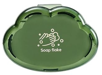 TAUEDR Portasapone 50 Pezzi di Sapone USA E Getta per Viaggi di Sapone Portatile Fogli di Sapone Creativa Forma Nuvola Profumata Tasca di Lavaggio A Mano Tasca-Verde
