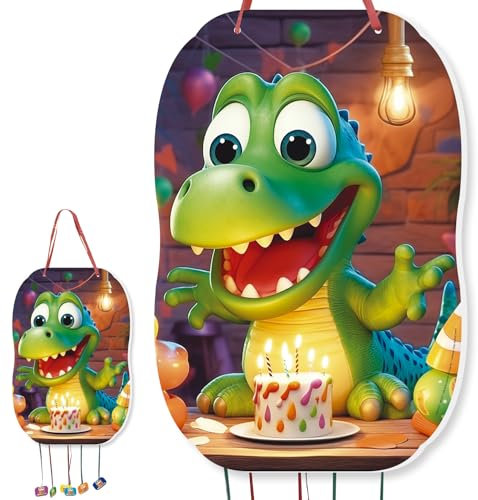 trookee - Piñata Cumpleaños Infantil de Cocodrilo - Decoracion Cumpleaños - Piñata Grande Para Rellenar con Chuches y Regalos Para Niños y Niñas - Crocodile Pinata - Caimán, Alligator - 46x30 cm