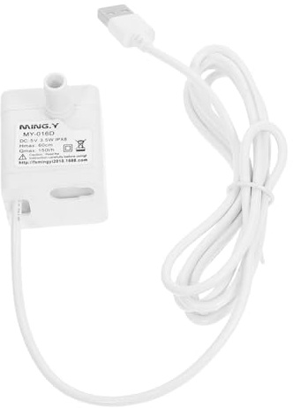 FUTUREORYY Pompa ad Acqua Sommergibile per Fontana da Bere per Gatti, Silenziosa, Compatta in Abs Portata 150l/h per Fontane per Animali Domestici