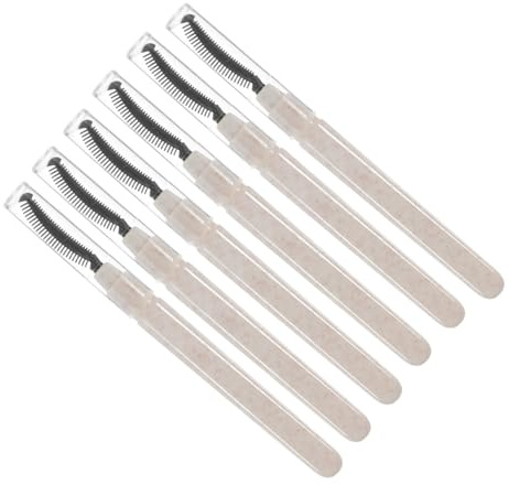 HONITANO 6pezzi Scovolini Per Mascara Strumenti Di Make-up Per Extension Ciglia Pratici e Portatili Per Separare e Pettinare Ciglia e Sopracciglia Con Manico Robusto e Setole Flessibili