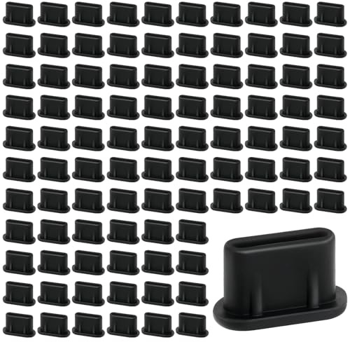 100 Pack USB C Dust Plug Silicone Type C Anti Dust Port Cover Charging Port Protector Compatible with All USB Type-C Devices