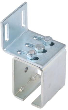 ATTAS Soporte de pared para riel de 34 x 33 mm | Basic Line hasta 75 kg | Soporte para rieles de puerta corredera | Soporte estable de acero galvanizado en caliente para puertas correderas colgantes