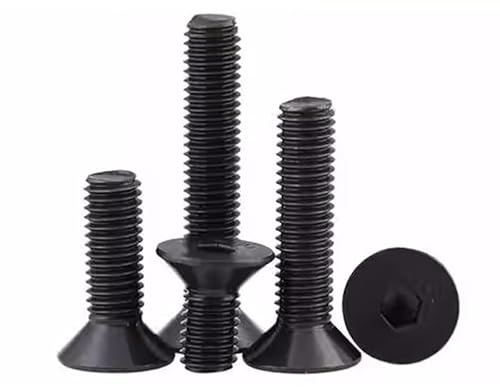 Tornillo de cabeza hueca hexagonal, negro, M2.5, G10.9, avellanada plana(M2.5x14 100pcs)