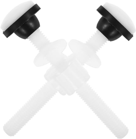 TOVINANNA Bulloni e Viti per Serbatoio Wc in Pom Kit 1 Paio Guarnizione e Dado Antiallenamento Parti di Ricambio per Fissaggio Stabile e Sigillatura di Sedili Water per Uso Domestico e