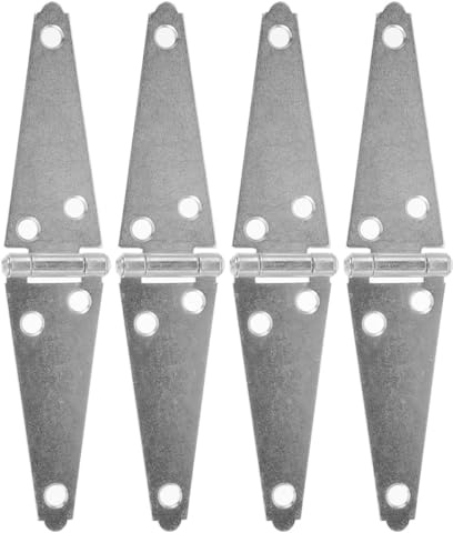 Tofficu 4 Stück Verzinkte Torscharniere für Holzzäune und Scheunentore 100mm Schwere Außentorscharniere aus Rostbeständigem Eisen mit Abs Hohe Tragfähigkeit für Schwere Türen