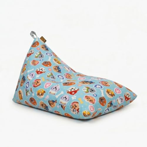 HAPPERS Puff Saco de Almacenaje de Juguetes Infantil Patrulla Canina | Funda para Guardar Peluches, Ropa y Mantas sin Relleno | Organizador 2 en 1 y Asiento Suave para Niños y Niñas | 70x60x35 cm