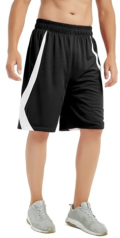 TopTie mäns loungestavajer shorts pyjamas aktiva shorts, flagga fotbollsshorts inga fickor, MMA Pro shorts, Svart, XXL