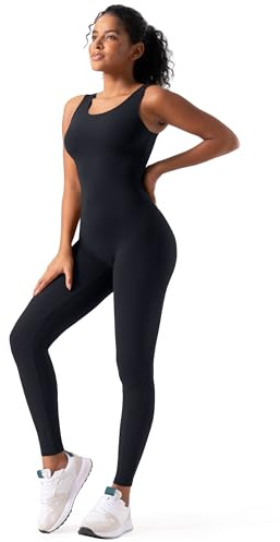 Speerise Dam spandex nylon tank dans enhet bodysuit, Svart, L