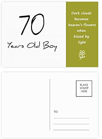 Postkarten-Set mit Poesie, 70 Jahre alte Jungen, 20 Stück