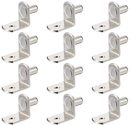 sourcing map 50Stk. Regalstütze 6mm L-Form Stütze Schrank Regal Halterung Keil mit Loch