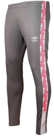 Umbro Eyre Logo Pant Pantalón De Entrenamiento, Hombre, Gris y Fucsia, S
