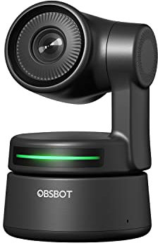 OBSBOT Tiny PTZ 1080p Webcam, AI-Powered Framing & Gesture Control, Full HD Webcam for Video Conferencing, 90-Degree Wide Angle, Low-Light Correction, Works with Zoom, Skype and More
