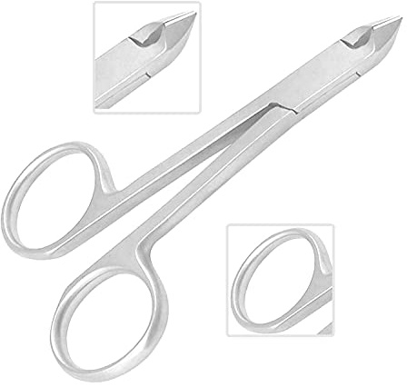 PRECISE CANADA Cuticle Nipper Scissors Style, Nail Clipper, with Scissors Style, mini Clipper/nipper - half Jaw